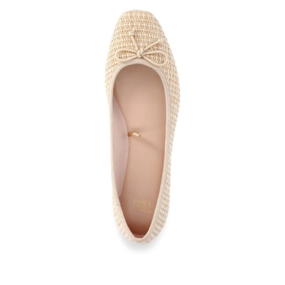 Time and Tru Women's String Bow Ballet Flats Women's Size 11 US - Raffia - Picture 2 of 4